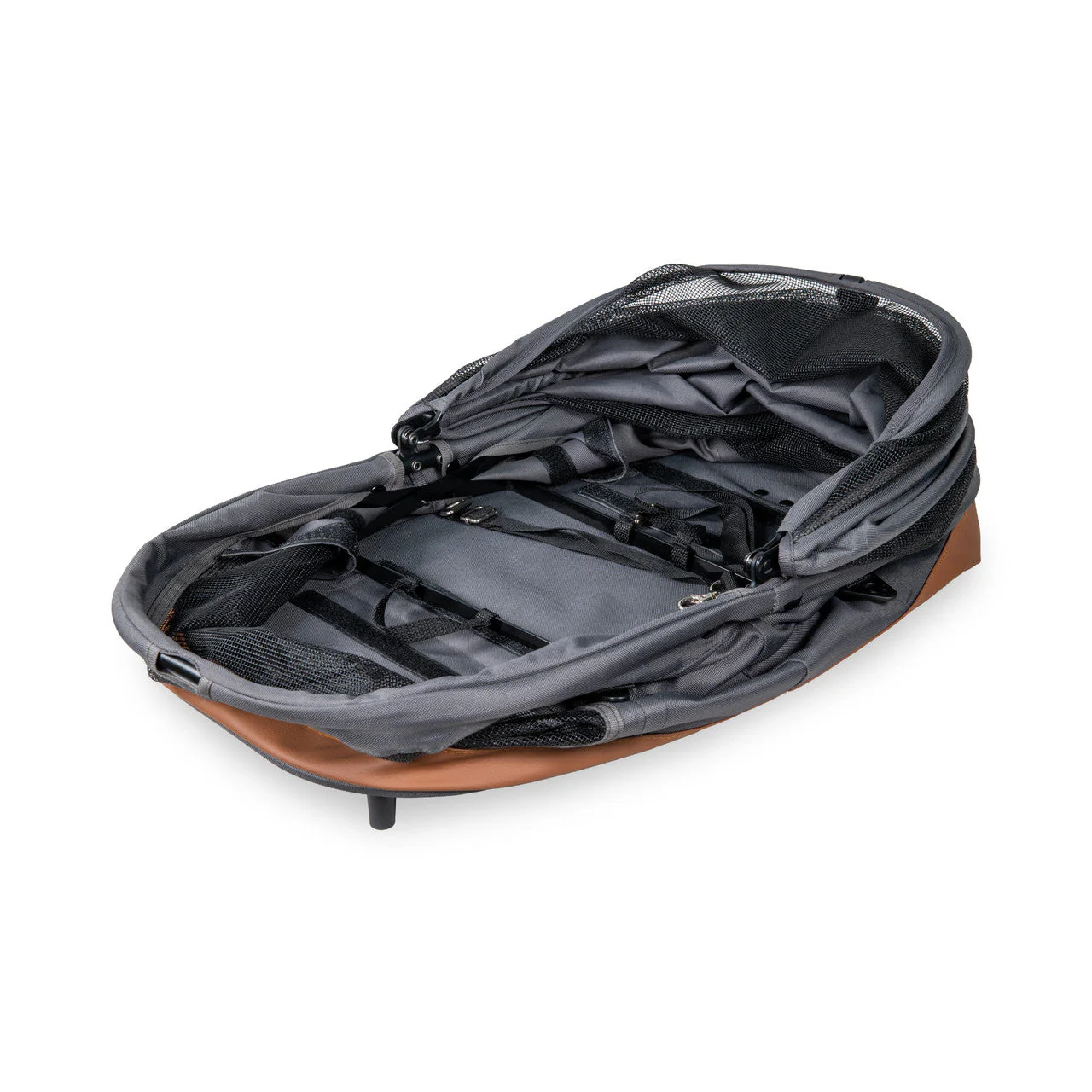Folding Pet Stroller with Zipperless Entry & Reversible Handle Bar - Image 3