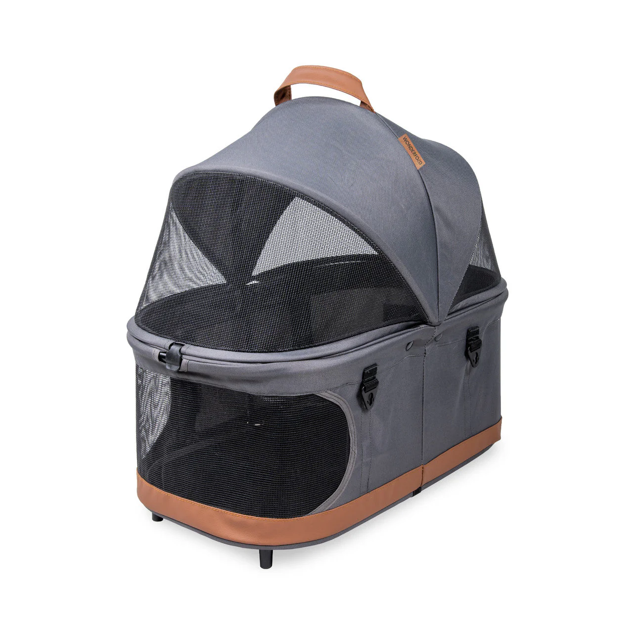 Folding Pet Stroller with Zipperless Entry & Reversible Handle Bar - Image 8